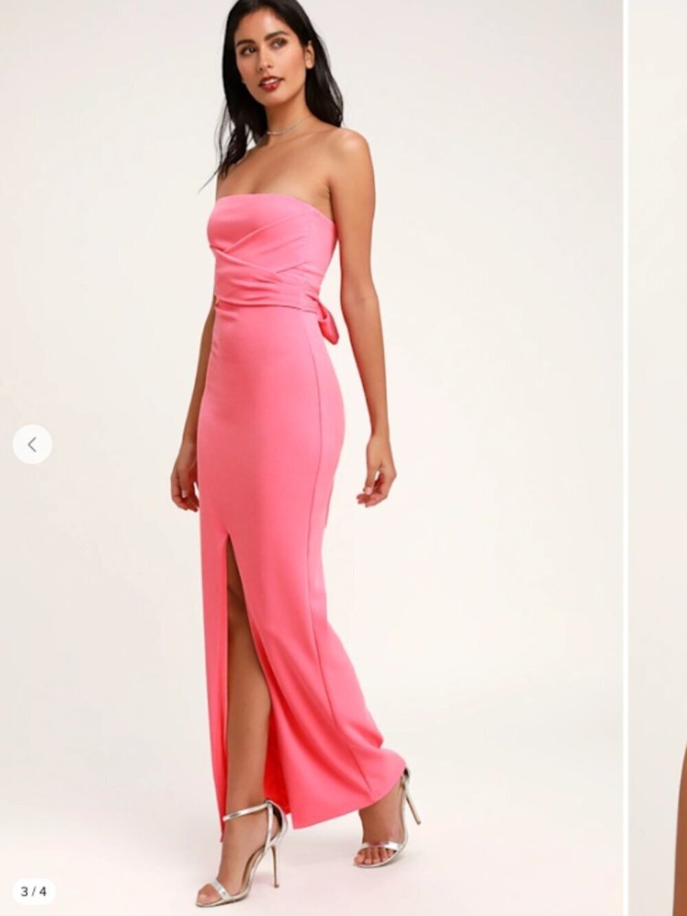 LULU's Elegant Prom Wedding Special Event Sexy Strapless Holidays Maxi Dress